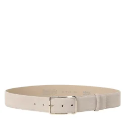 Abro Gürtel aus Veloursleder beige Ledergürtel