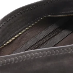 Abro Hobo Bag Signature aus Veloursleder grau Crossbody Bag