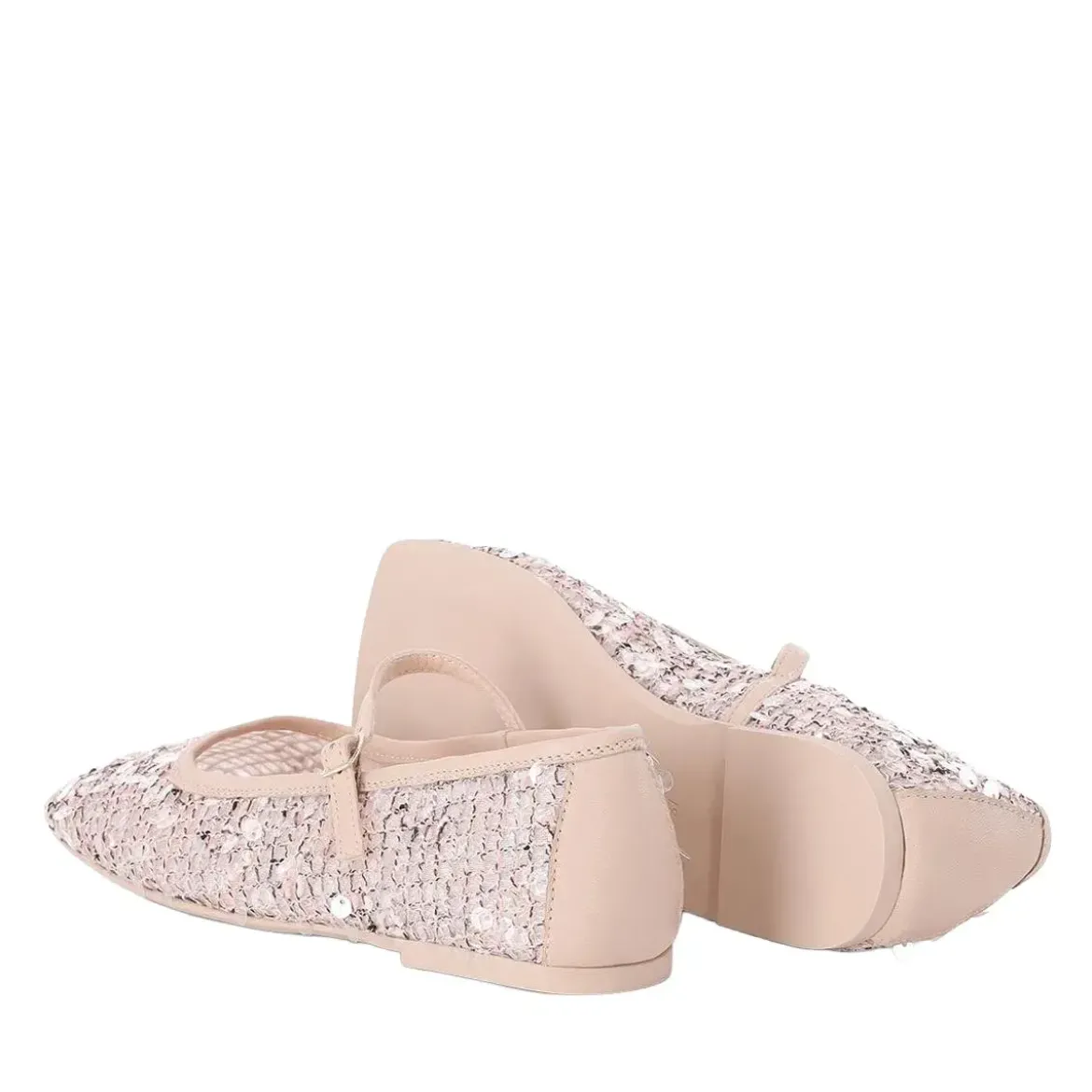 Agl Ballerinas Ceramic Mary Jane mit Pailletten pink Ballerinas