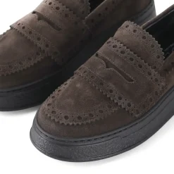 Agl Loafer Giuly aus Veloursleder braun Schnürschuhe