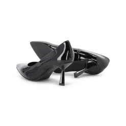 Agl Pumps aus Lackleder schwarz Schnürschuhe
