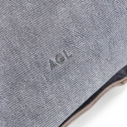 Agl Schultertasche aus Leder blau Shopper