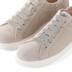 Agl Sneaker Suzie aus Veloursleder braun Schnürschuhe