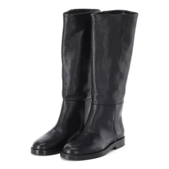 Agl Stiefel Zenit aus Leder schwarz Schnürschuhe