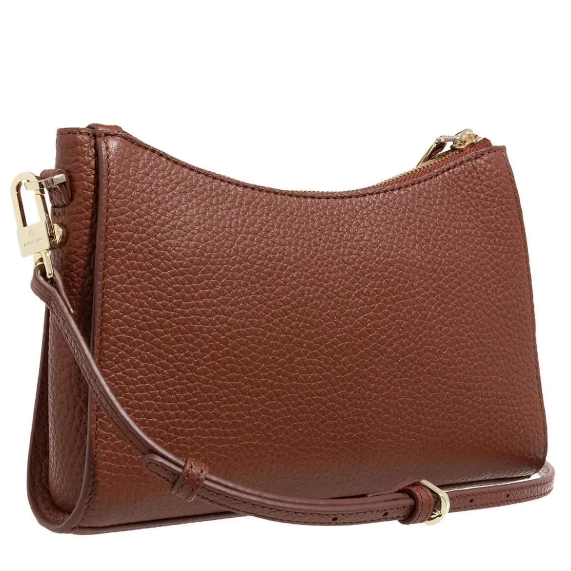 AIGNER Ivy Dark Cognac Crossbody Bag