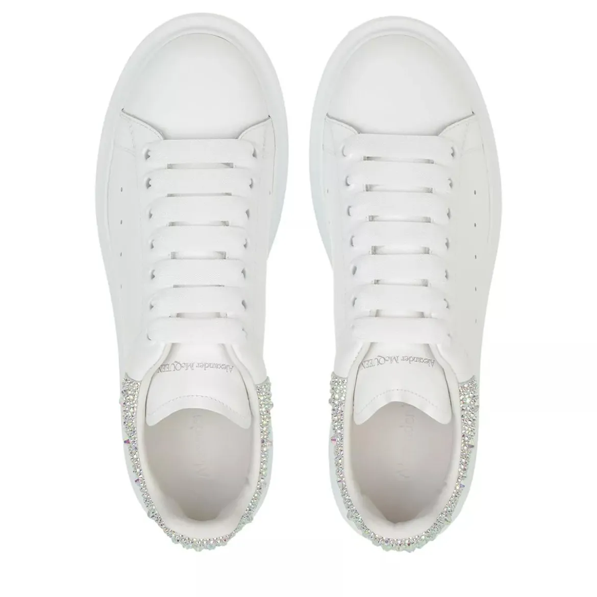 Alexander McQueen Oversize Sneaker Strass weiß Low-Top-Sneaker