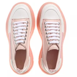 Alexander McQueen Tread Slick Boot Tea Rose/White Low-Top-Sneaker