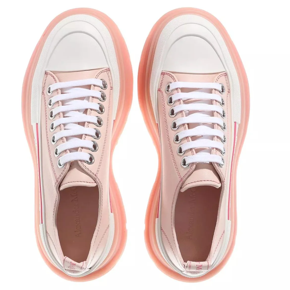 Alexander McQueen Tread Slick Boot Tea Rose/White Low-Top-Sneaker