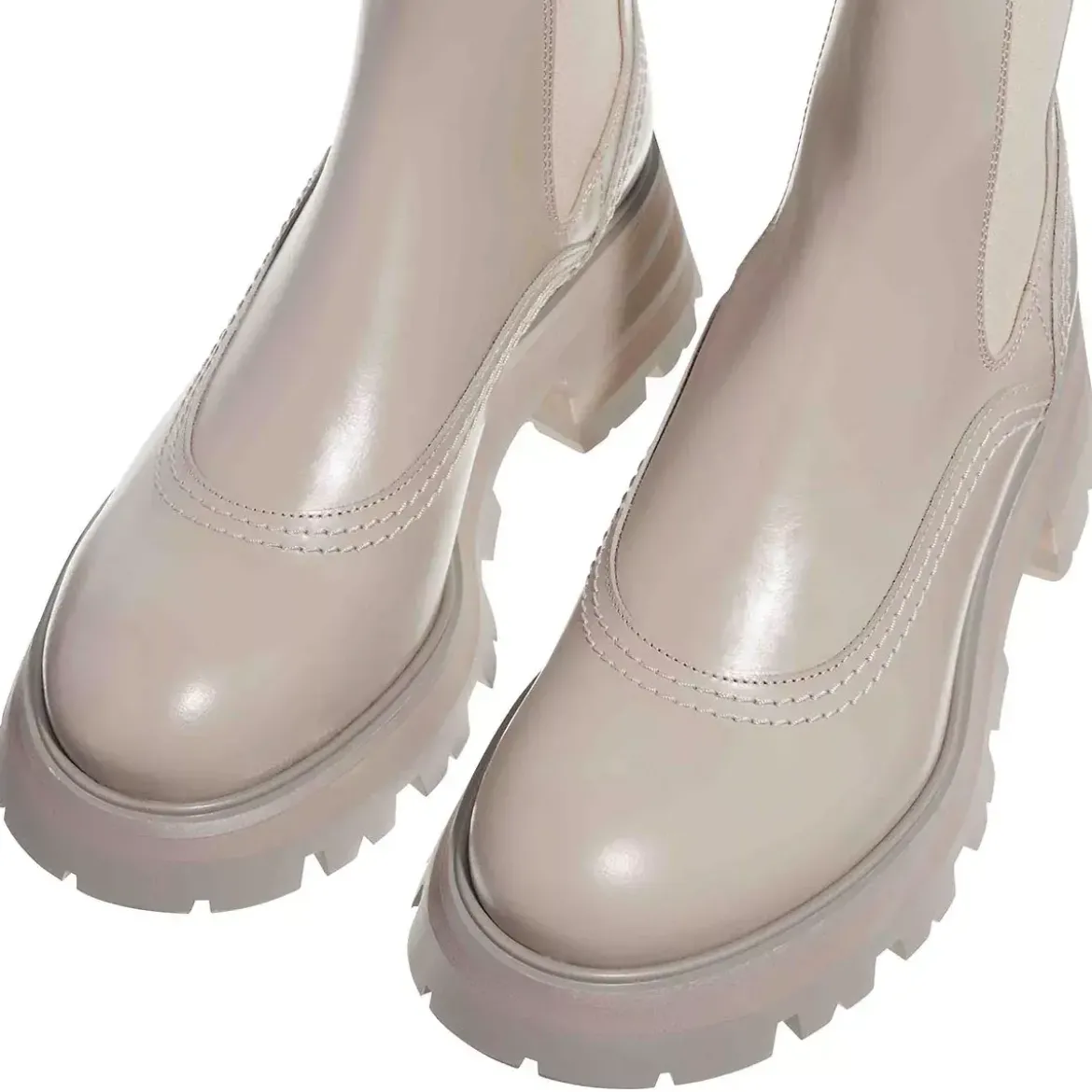 Alexander McQueen Wander Boots Leather Stone Stiefeletten