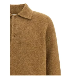 AMI Paris 'Ami' Polo Shirt Brown Poloshirt