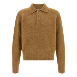 AMI Paris 'Ami' Polo Shirt Brown Poloshirt