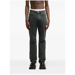 AMI Paris Black Classic Fit Jeans Black Straight Leg Jeans