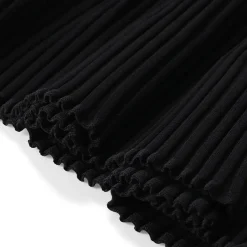 AMI Paris Geripptes Midikleid schwarz Midikleid