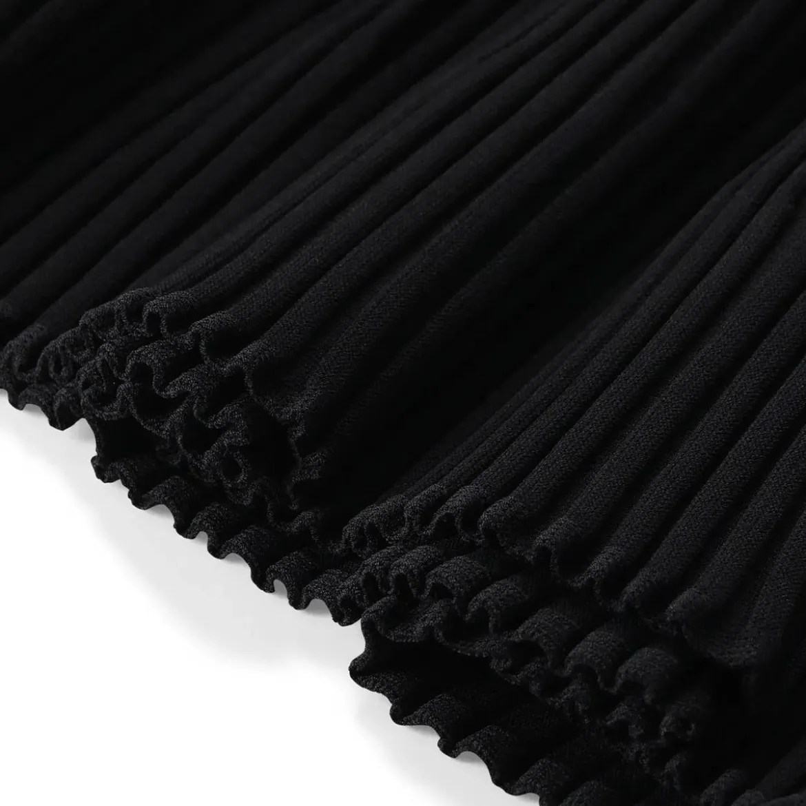 AMI Paris Geripptes Midikleid schwarz Midikleid