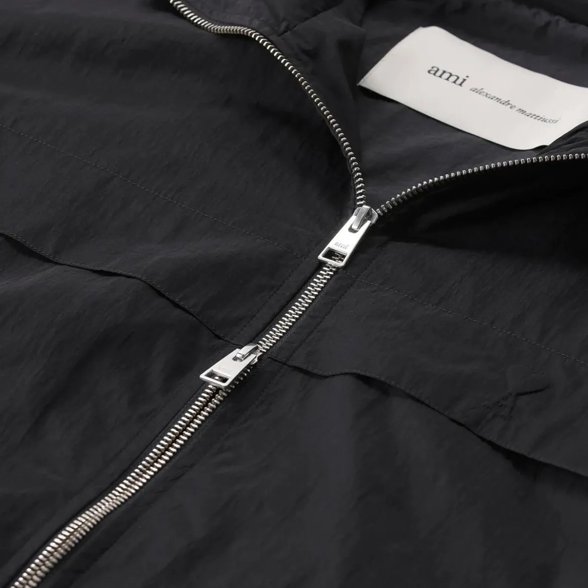 AMI Paris Jacke mit Logo schwarz Blouson