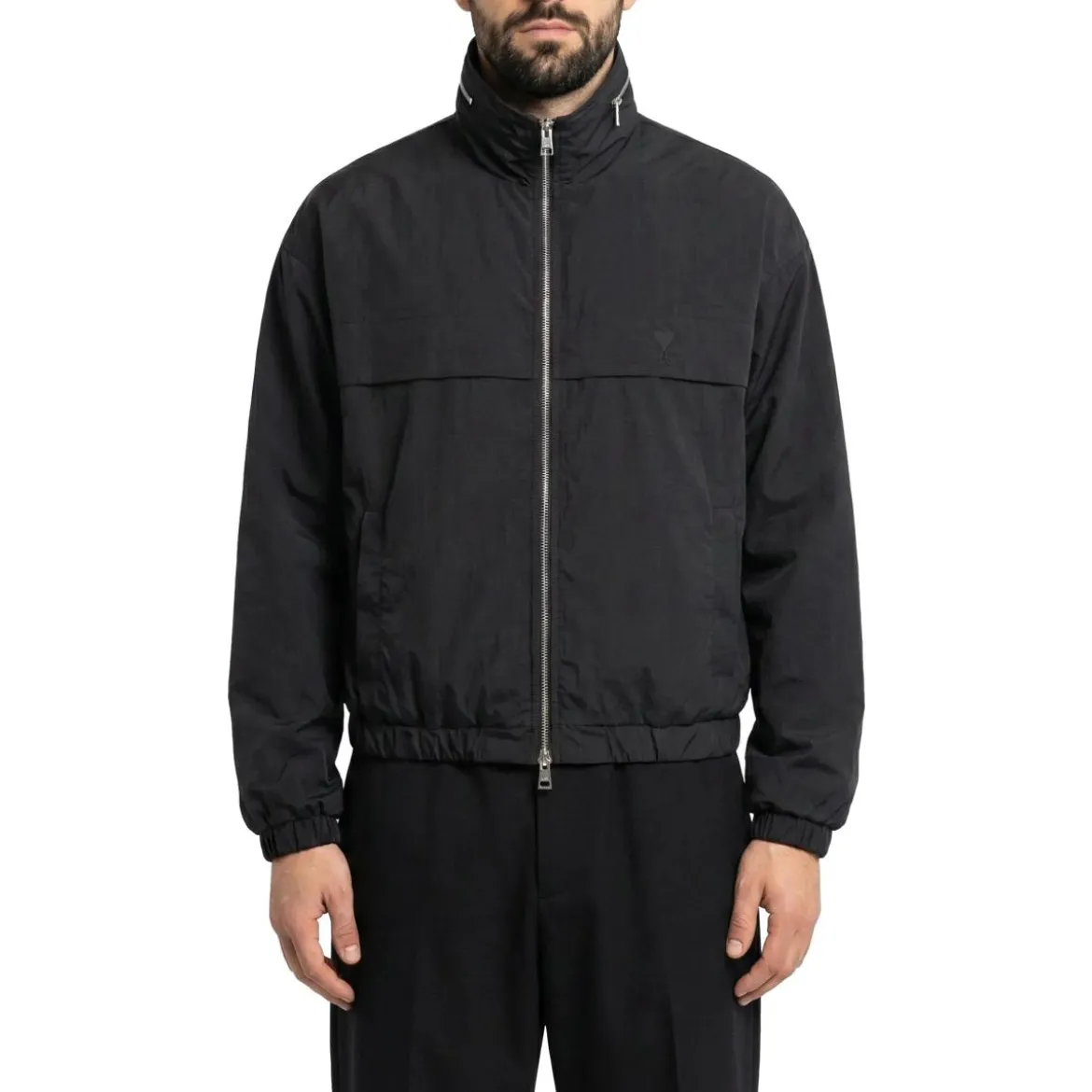 AMI Paris Jacke mit Logo schwarz Blouson
