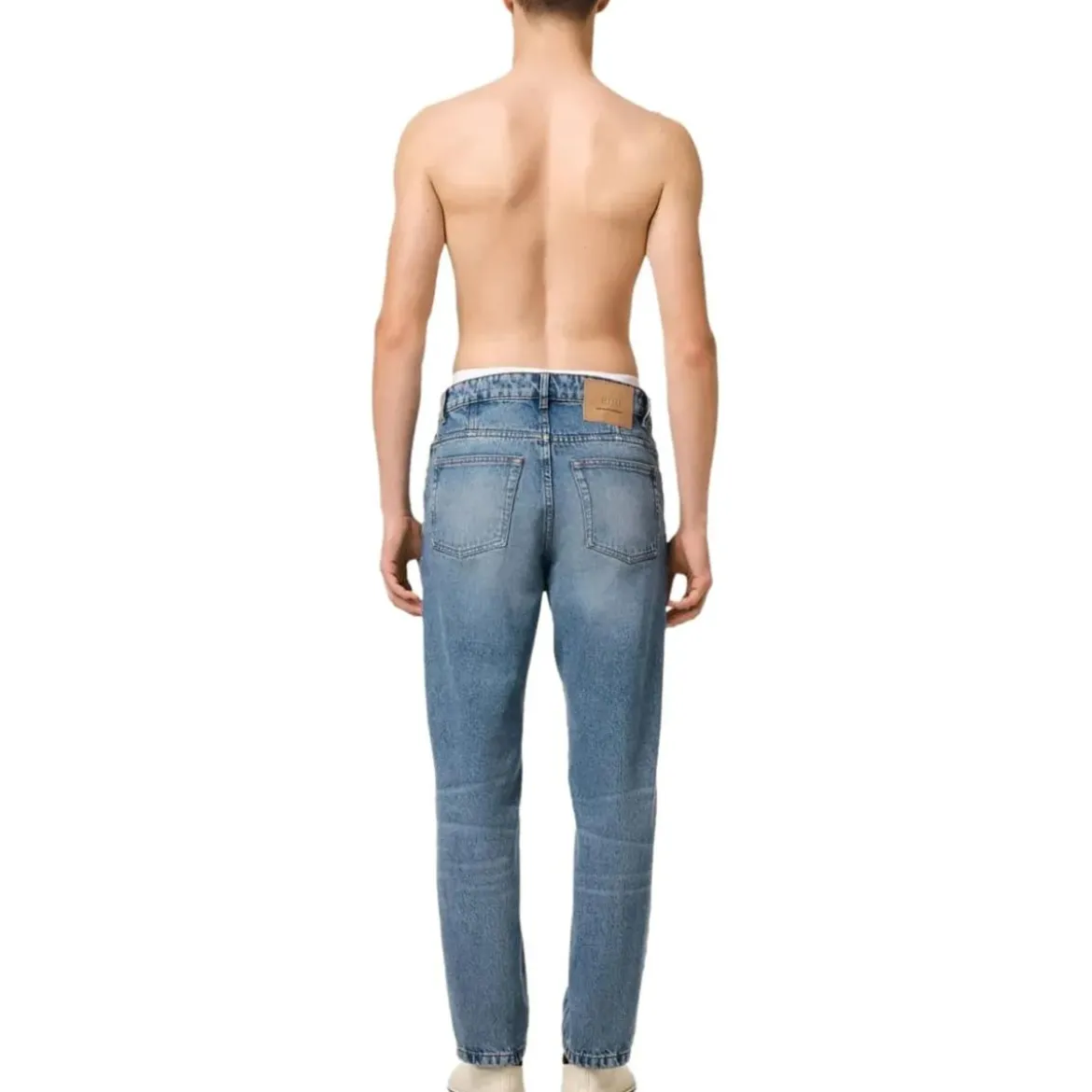 AMI Paris jean a coupe fuselee blau Tapered-Jeans