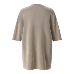 AMI Paris Kurzarm-Pullover aus Wollmix braun Pullover