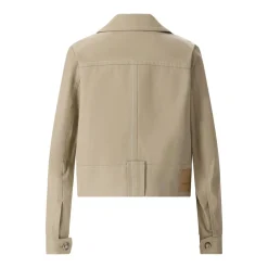 AMI Paris Kurze Jacke aus Baumwollmix braun Übergangsjacke