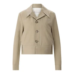 AMI Paris Kurze Jacke aus Baumwollmix braun Übergangsjacke