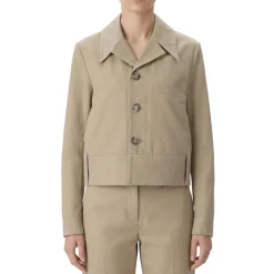 AMI Paris Kurze Jacke aus Baumwollmix braun Übergangsjacke