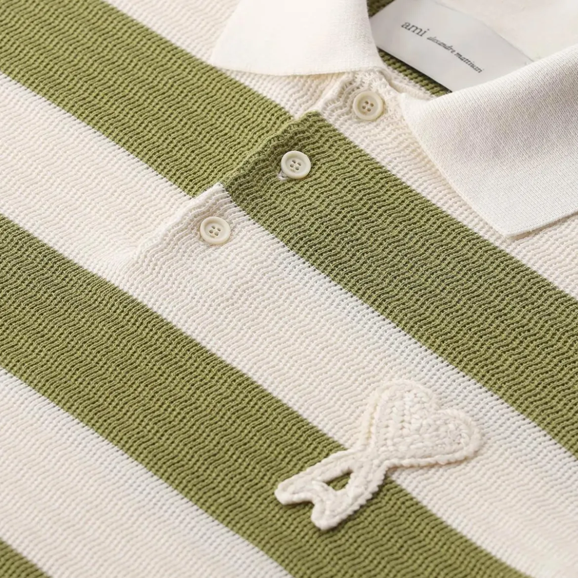 AMI Paris Poloshirt mit Logo grün Poloshirt