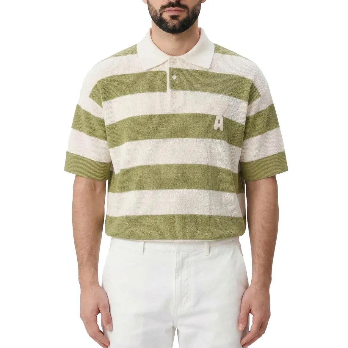 AMI Paris Poloshirt mit Logo grün Poloshirt