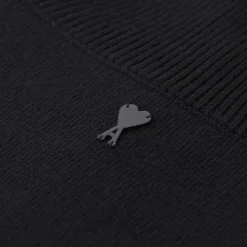 AMI Paris Pullover aus Merinowolle schwarz Pullover