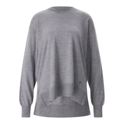 AMI Paris Pullover mit Wolle und Seide grau Pullover