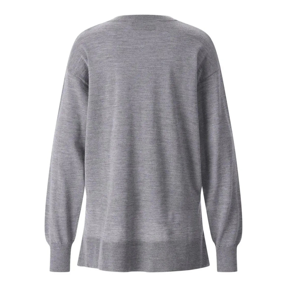 AMI Paris Pullover mit Wolle und Seide grau Pullover