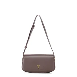 AMI Paris Schultertasche aus Leder schwarz Crossbody Bag