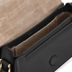 AMI Paris Schultertasche aus Leder schwarz Crossbody Bag