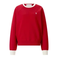 AMI Paris Sweatshirt aus Baumwolle rot