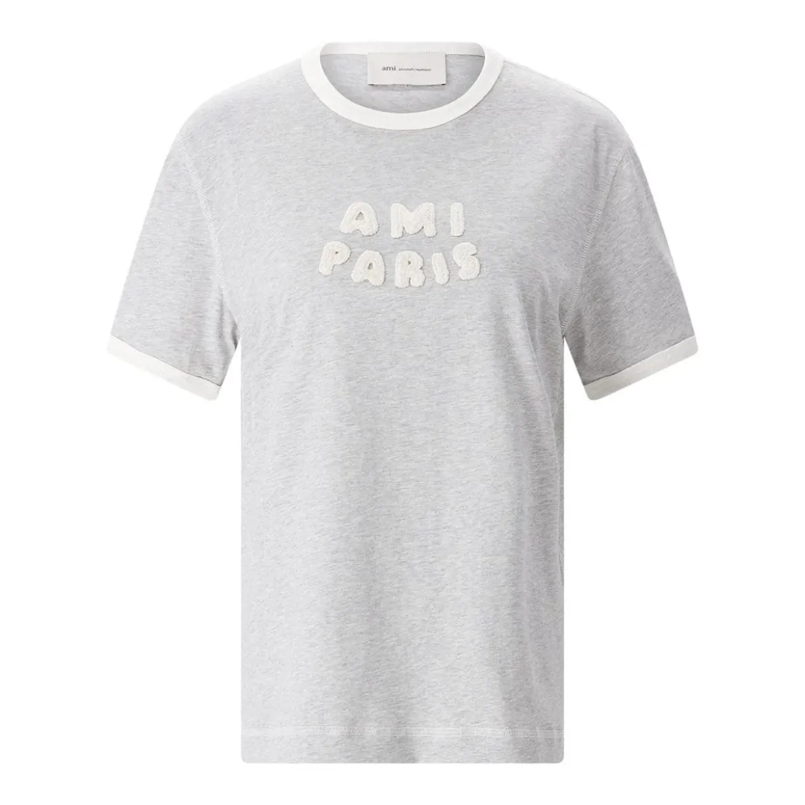 AMI Paris T-Shirt mit Logo grau T-Shirt