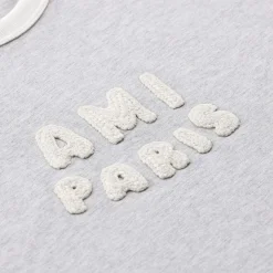 AMI Paris T-Shirt mit Logo grau T-Shirt
