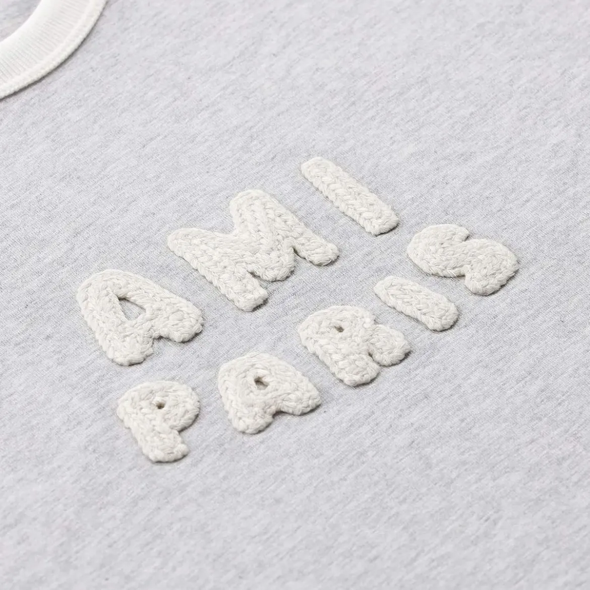 AMI Paris T-Shirt mit Logo grau T-Shirt