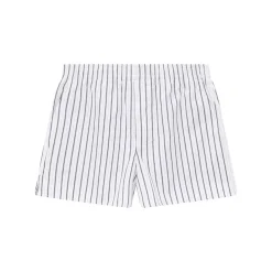 AMI Paris Vertical Stripe Bermuda Shorts With Elastic Waistb White Bermuda-Shorts