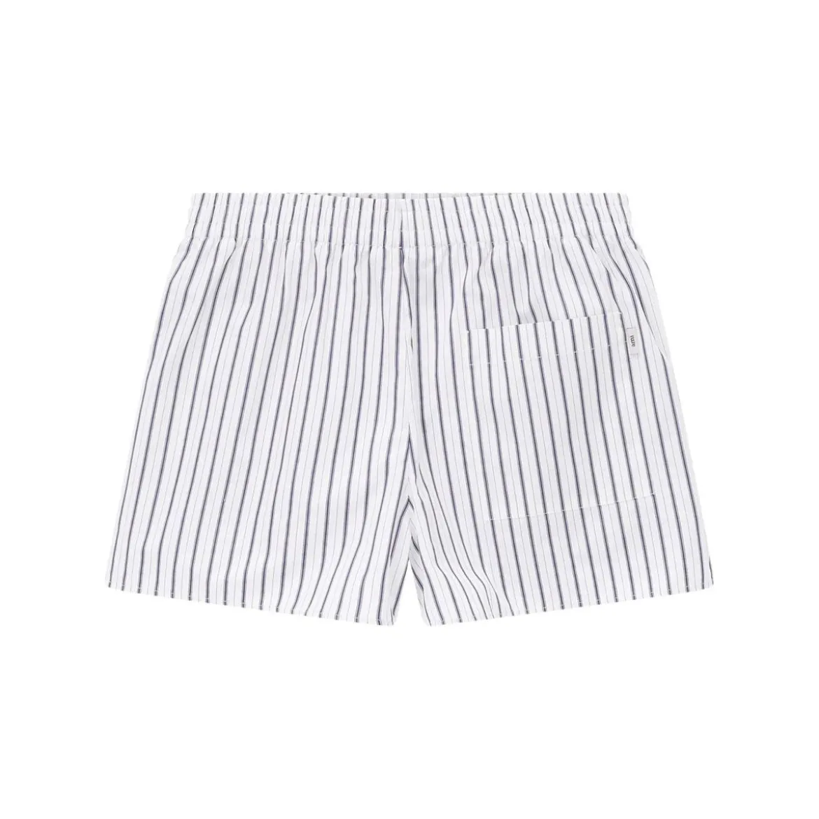 AMI Paris Vertical Stripe Bermuda Shorts With Elastic Waistb White Bermuda-Shorts