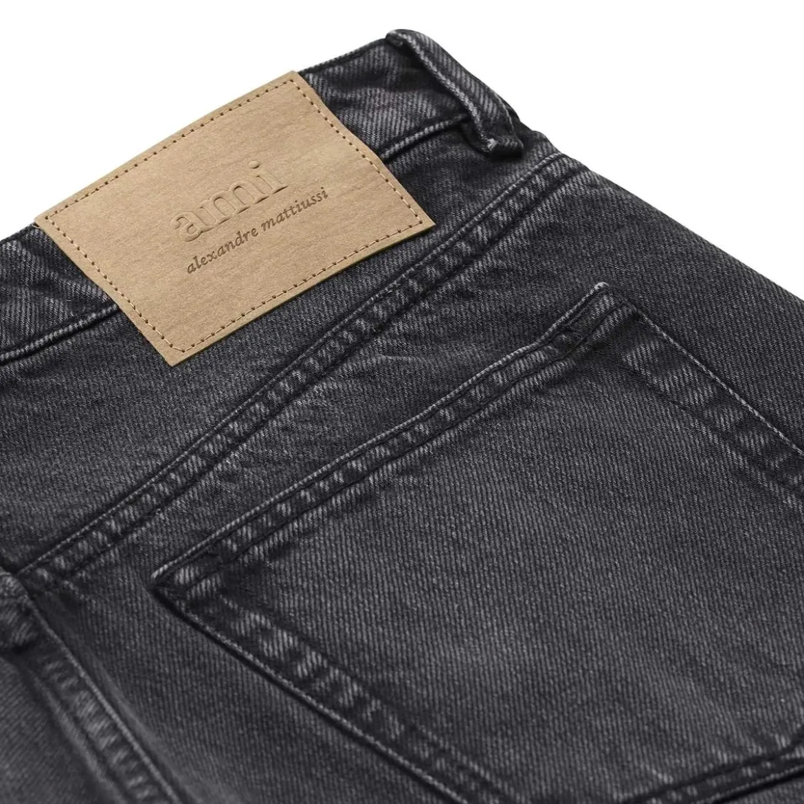 AMI Paris Wide-Fit Jeans schwarz Wide Leg Jeans