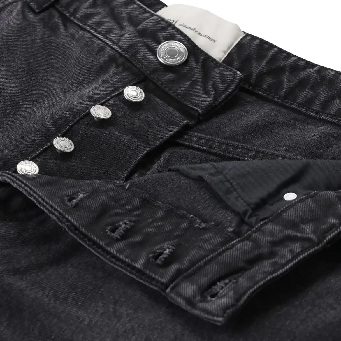 AMI Paris Wide-Fit Jeans schwarz Wide Leg Jeans