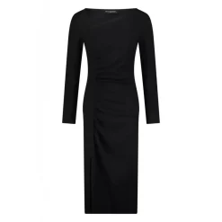 Ana Alcazar Figurbetontes Kleid mit Raffung schwarz Midikleid
