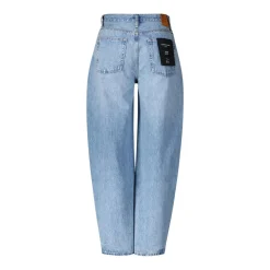 Anine Bing Classic Straight-Leg Jeans With Mid-Rise Waist Grey Straight Leg Jeans