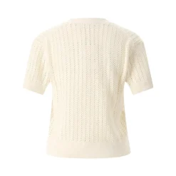 Anine Bing Kurzarm Cardigan weiß Strickjacke