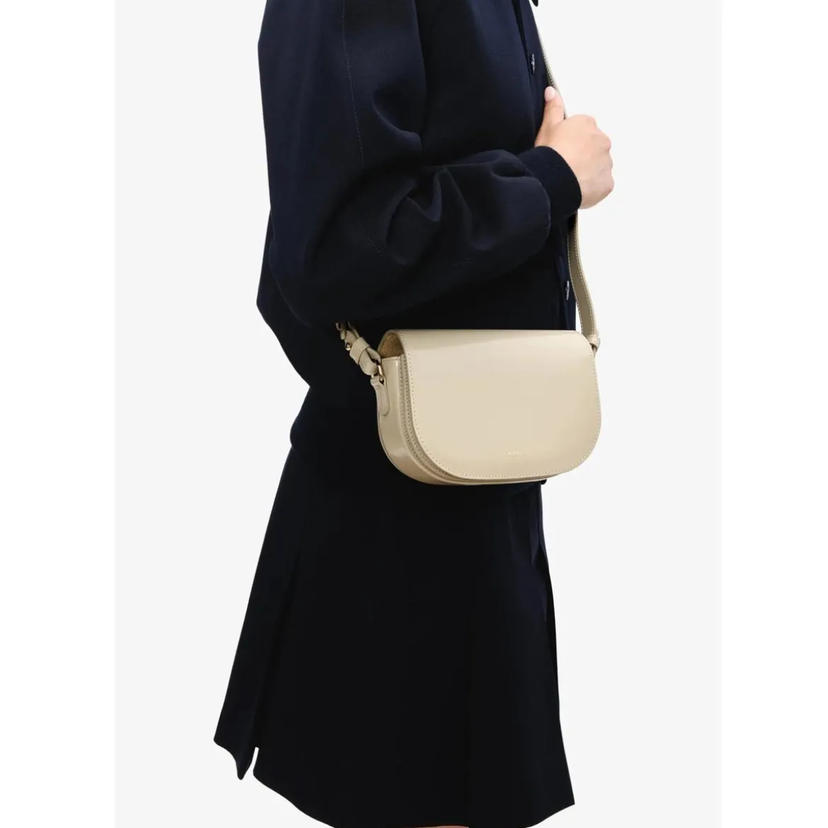 A.P.C. Le B-Side Small Aad Ecru Crossbody Bag