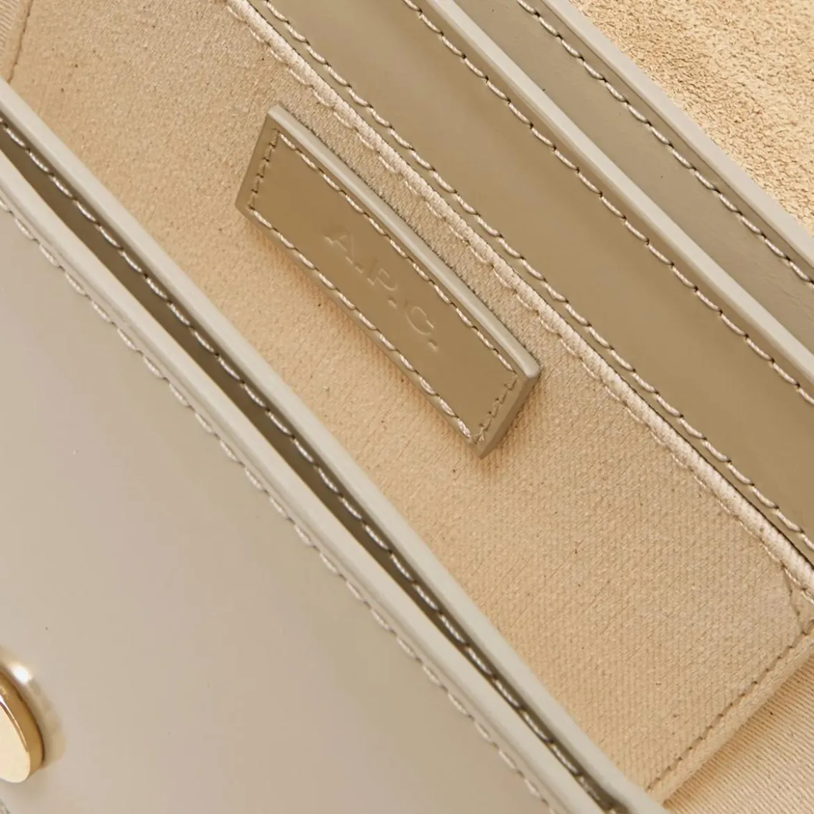 A.P.C. Le B-Side Small Aad Ecru Crossbody Bag