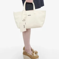 A.P.C. Le Drummer Toile Small Aad Ecru Tote