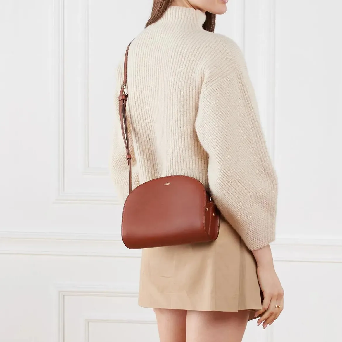 A.P.C. PXAWV-F61048 Cad Hazelnut Crossbody Bag