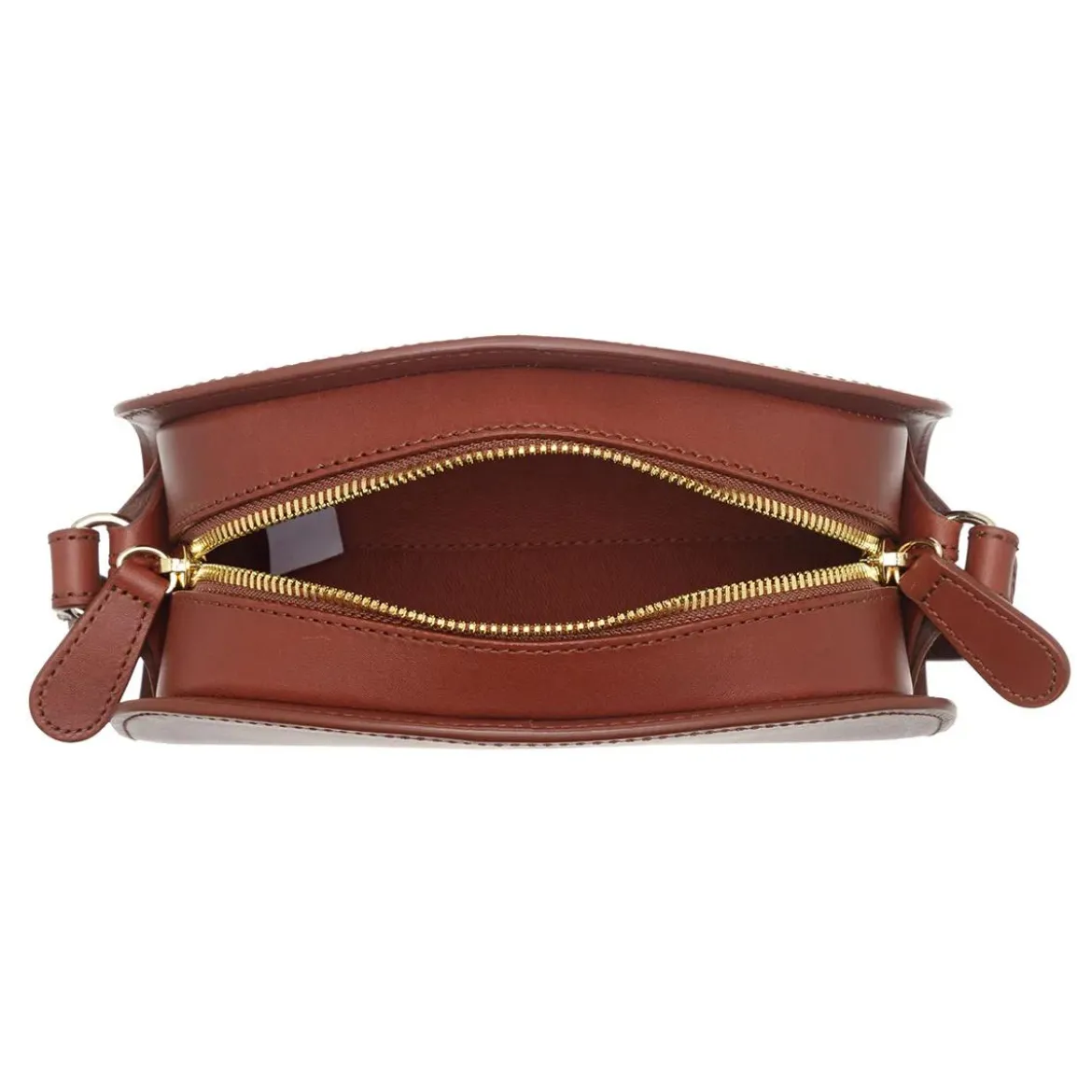 A.P.C. Sac Demi-Lune Mini Hazelnut Crossbody Bag