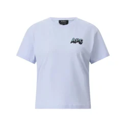 A.P.C. T-Shirt mit Logo Hellblau T-Shirt