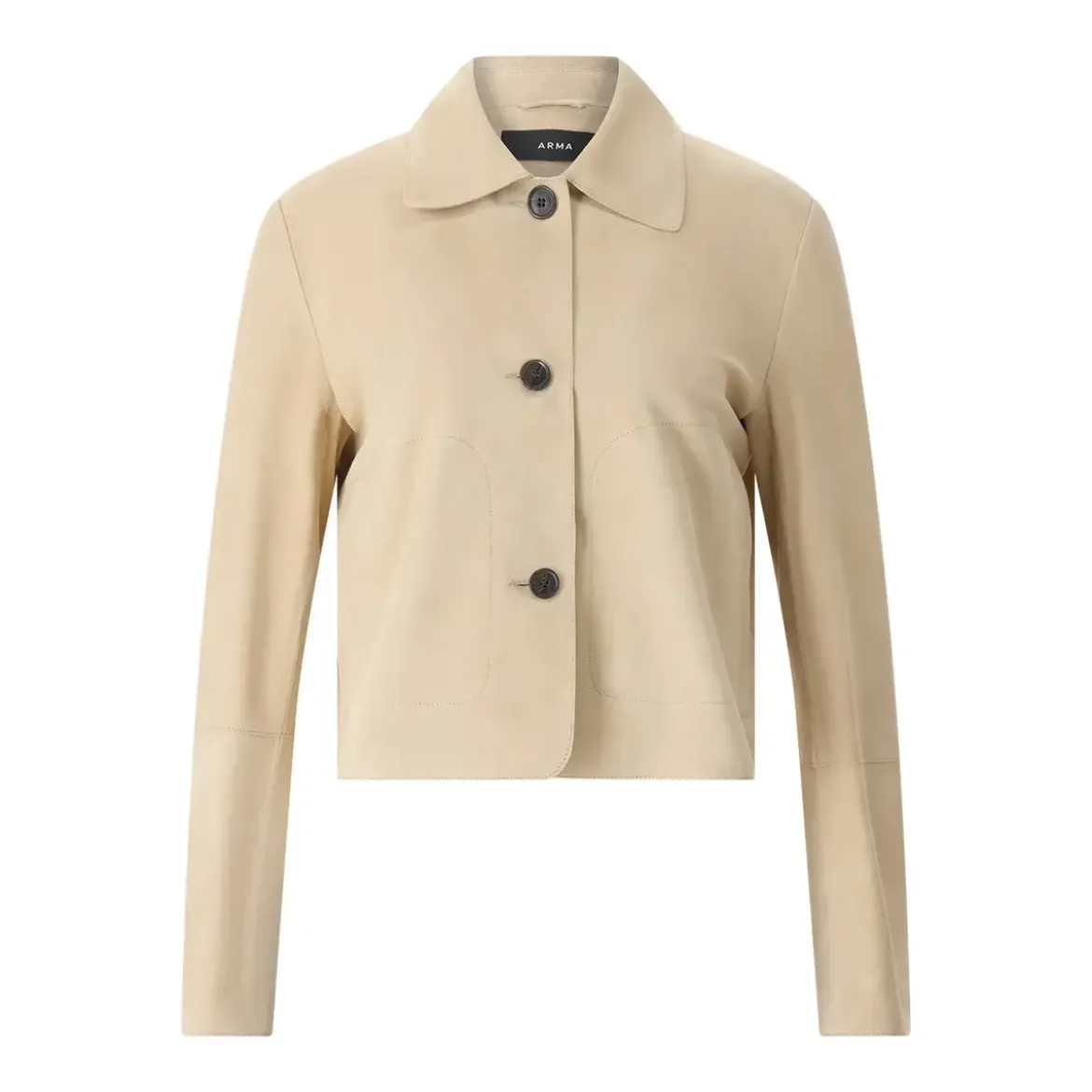 Arma Jacke Emy aus Veloursleder beige Lederjacke